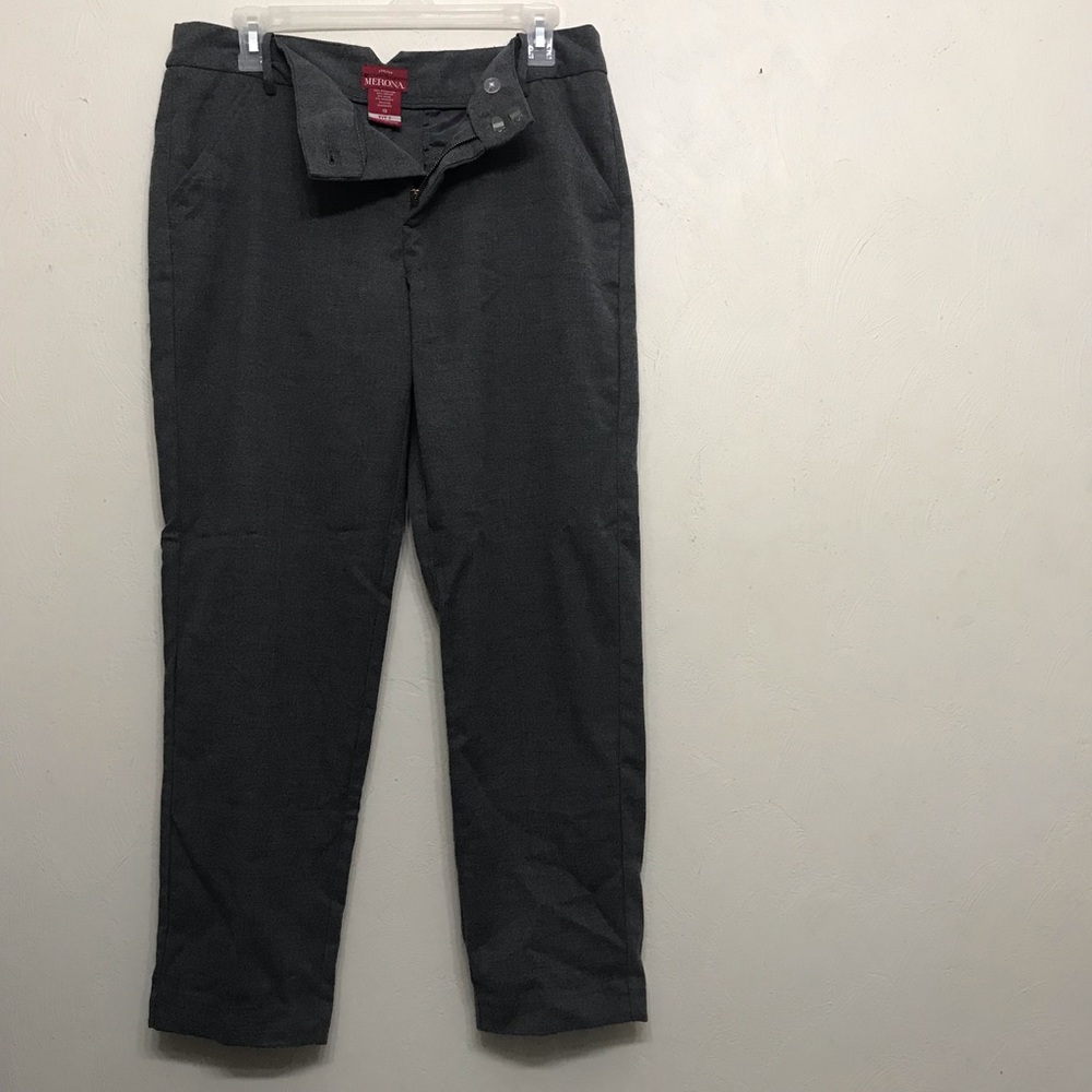 Merona Dark Grey Stretch Dress Pants Size 10 Fit 2